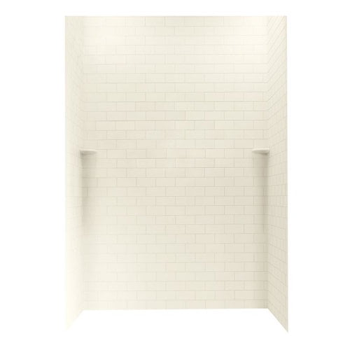 Swan Solid Surface 96'' x 62'' x 36'' Three Panel Shower Wall