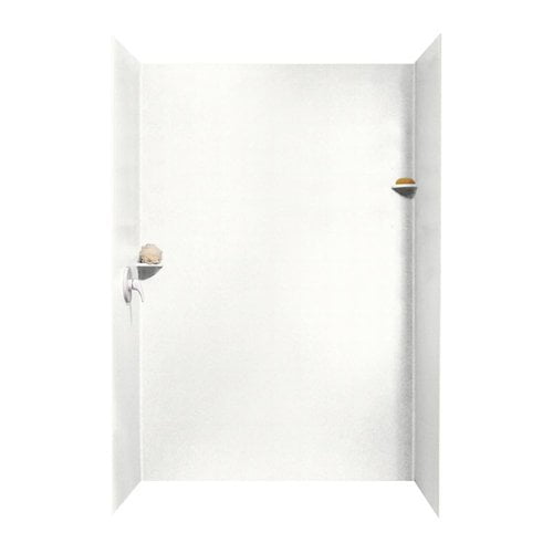 Swan Solid Surface 96'' x 62'' x 36'' Three Panel Shower Wall
