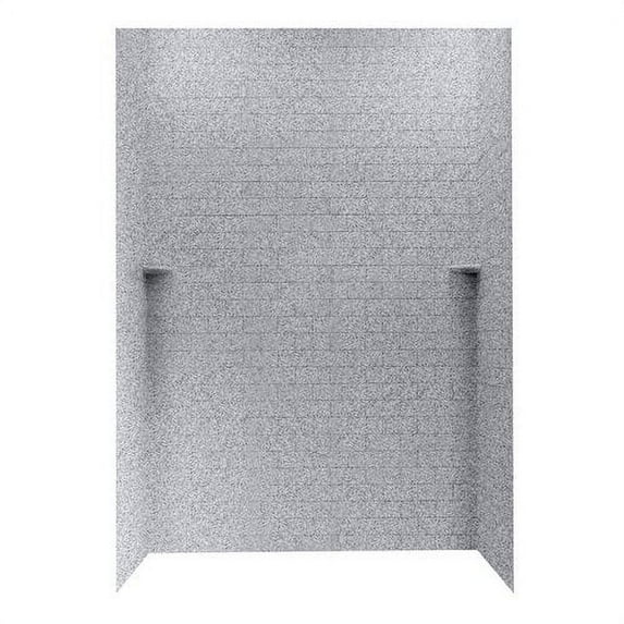 Swan Solid Surface 96'' x 62'' x 36'' Three Panel Shower Wall