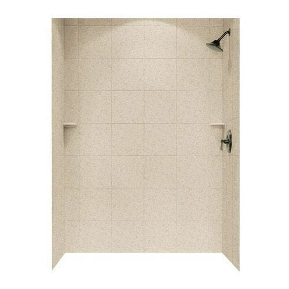 swan solid surface 96'' x 62'' x 36'' three panel shower wall
