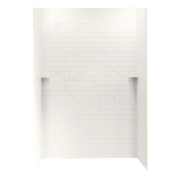 Swan Solid Surface 96'' x 62'' x 36'' Three Panel Shower Wall
