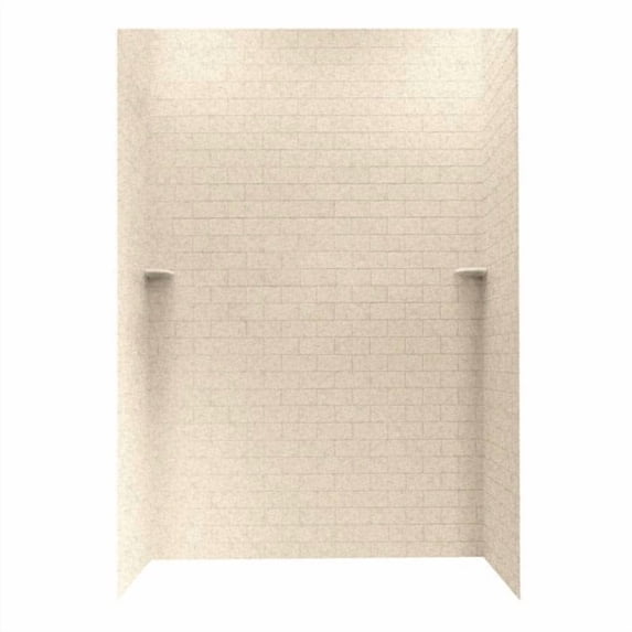 Swan Solid Surface 96'' x 62'' x 36'' Three Panel Shower Wall