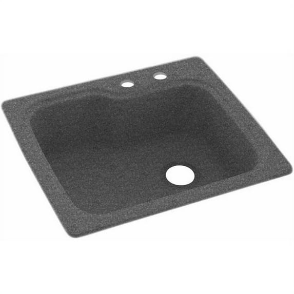 Swan Solid Surface Kitchen Sink (25" x 22") with 2 Faucet Holes