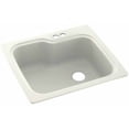 thumbnail image 1 of Swan Solid Surface Kitchen Sink (25" x 22") with 2 Faucet Holes, 1 of 1