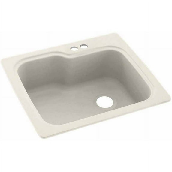 Swan Solid Surface Kitchen Sink (25" x 22") with 2 Faucet Holes