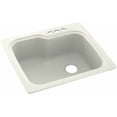 thumbnail image 1 of Swan Solid Surface Kitchen Sink (25" x 22") with 3 Faucet Holes, 1 of 1