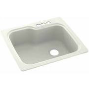 Swan Solid Surface Kitchen Sink 25" x 22" with 3 Faucet Holes
