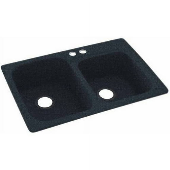 Swan Solid Surface Kitchen Sink (33" x 22") with 2 Faucet Holes