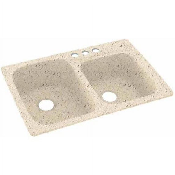 Swan Solid Surface Kitchen Sink (33" x 22") with 3 Faucet Holes