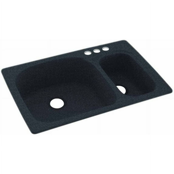 Swan Solid Surface Kitchen Sink (33" x 22") with 3 Faucet Holes