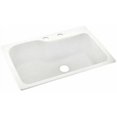 thumbnail image 1 of Swan Solid Surface Single Bowl Kitchen Sink (33" x 22") with 2 Faucet Holes, 1 of 1