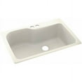 thumbnail image 1 of Swan Solid Surface Single Bowl Kitchen Sink (33" x 22") with 2 Faucet Holes, 1 of 1