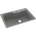 thumbnail image 1 of Swan Solid Surface Single Bowl Kitchen Sink (33" x 22") with 2 Faucet Holes, 1 of 1