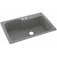 thumbnail image 1 of Swan Solid Surface Single Bowl Kitchen Sink (33" x 22") with 2 Faucet Holes, 1 of 1