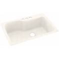 thumbnail image 1 of Swan Solid Surface Single Bowl Kitchen Sink (33" x 22") with 3 Faucet Holes, 1 of 1