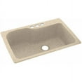 thumbnail image 1 of Swan Solid Surface Single Bowl Kitchen Sink (33" x 22") with 3 Faucet Holes, 1 of 1