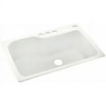 thumbnail image 1 of Swan Solid Surface Single Bowl Kitchen Sink (33" x 22") with 4 Faucet Holes, 1 of 1