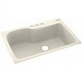 thumbnail image 1 of Swan Solid Surface Single Bowl Kitchen Sink (33" x 22") with 4 Faucet Holes, 1 of 1