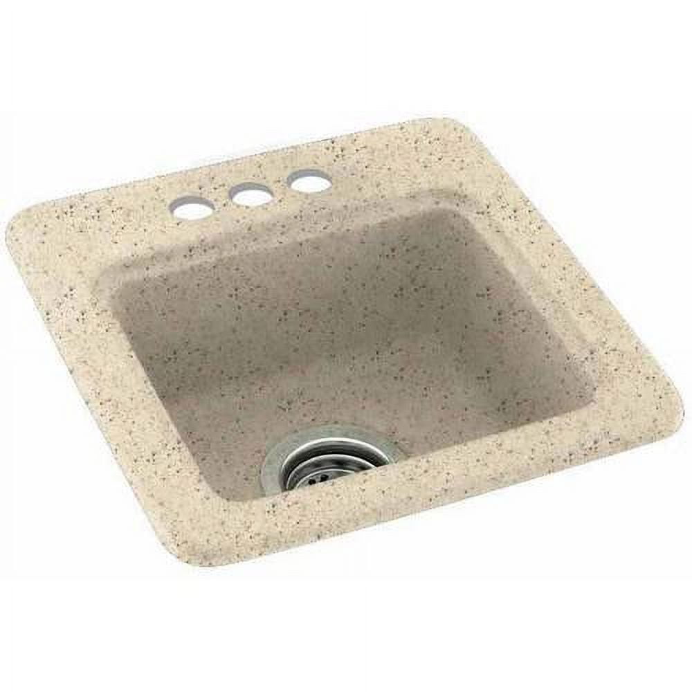 Swan Solid Surface Small Bar Sink (15" x 15") with 3 Faucet Holes