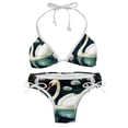 thumbnail image 1 of Swan Stylish Bikini Set with Detachable Sponge & Adjustable Strap, 2-Pack One-Piece Swimsuits for All Scenes, 1 of 6
