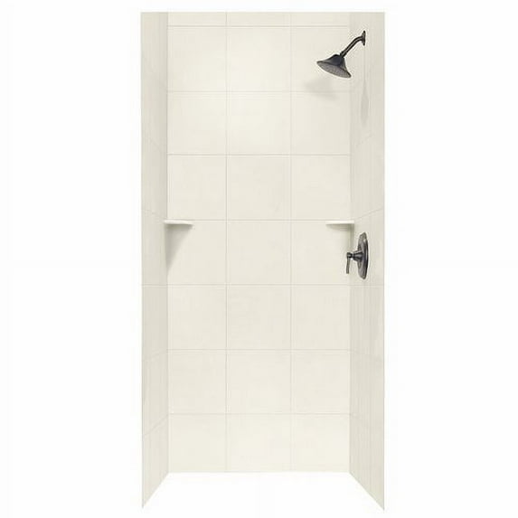 Swan Surfaces Square Tile 36'' x 36'' Three Panel Shower Wall Kit