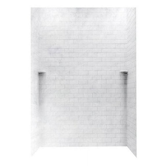 Swan Surfaces Subway Tile Three Panel Shower Wall