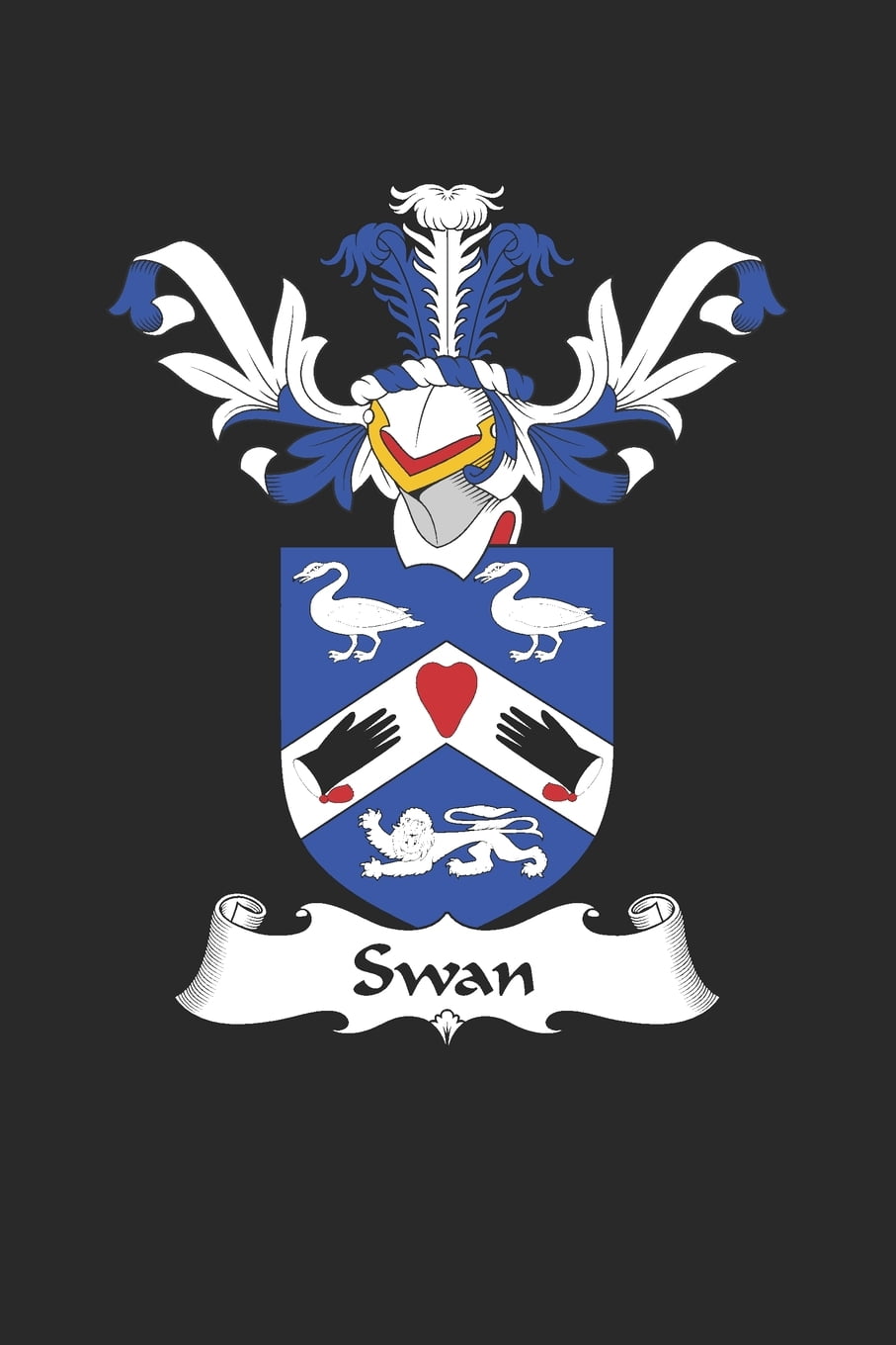 Swan Swan Coat of Arms and Family Crest Notebook Journal (6 x 9 100 pages) (Paperback