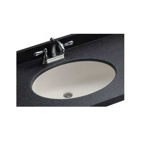 Swan UL-1913-010 Swanstone 16" x 6.25" Undermount Oval Bathroom Sink with Overflow, Available in Various Colors