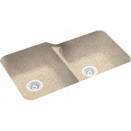 Swan US-3015-010 33" x 21.25" Swanstone Double-Basin Undermount Kitchen Sink, Available in Various Colors