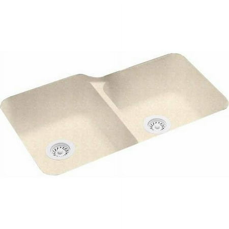 Swan US-3015-010 33" x 21.25" Swanstone Double-Basin Undermount Kitchen Sink, Available in Various Colors