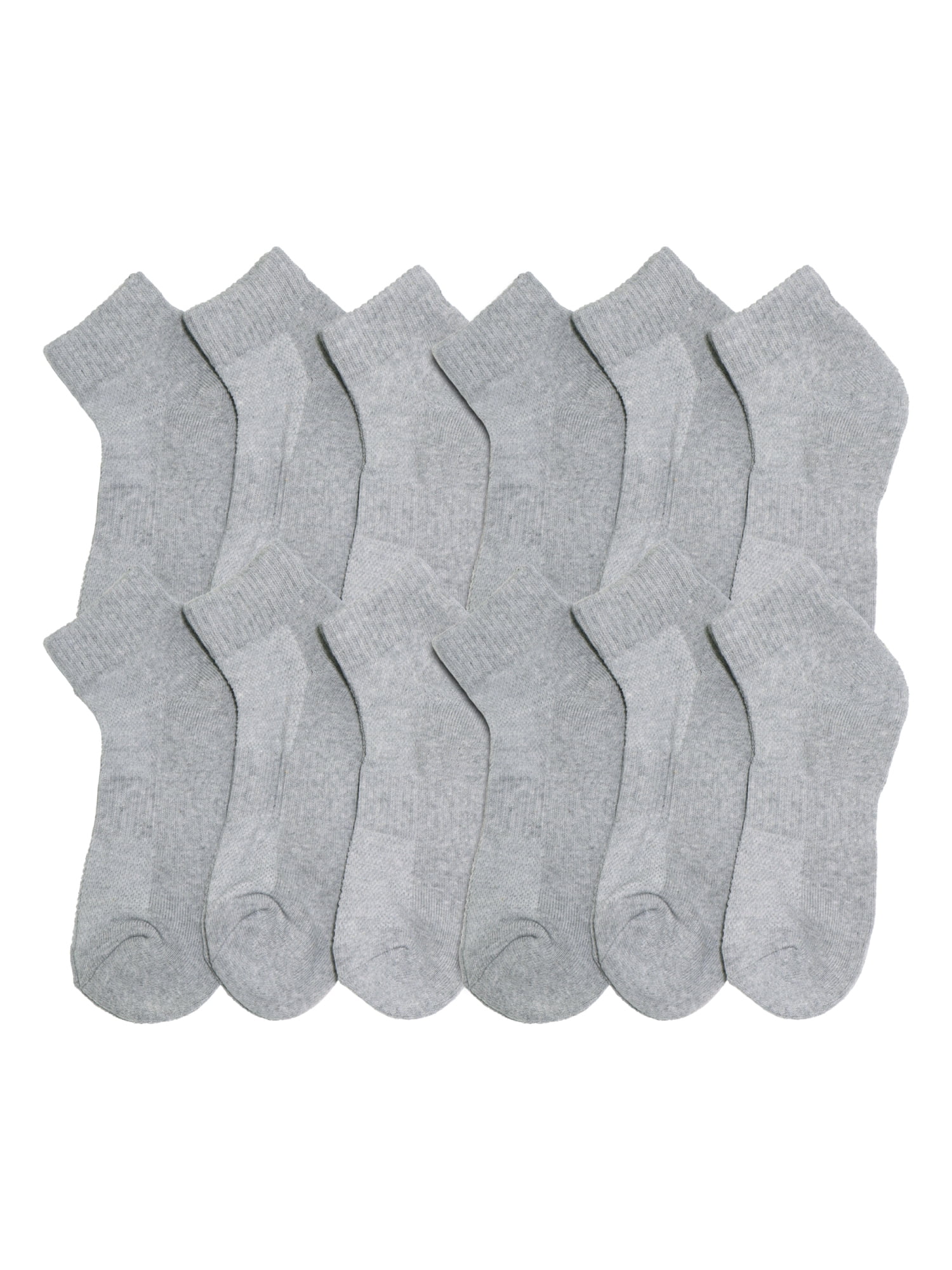 Swan Unisex Ankle Socks with Arch Support and Cushioned Soles (12-Pairs)
