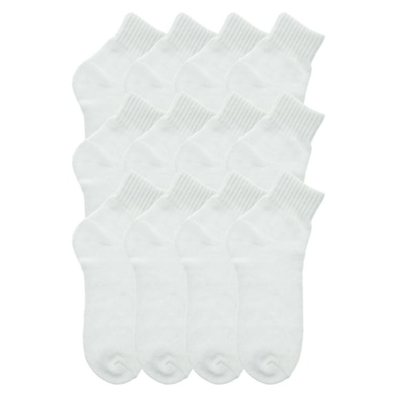 Swan Unisex Quarter Socks (12-Pairs)