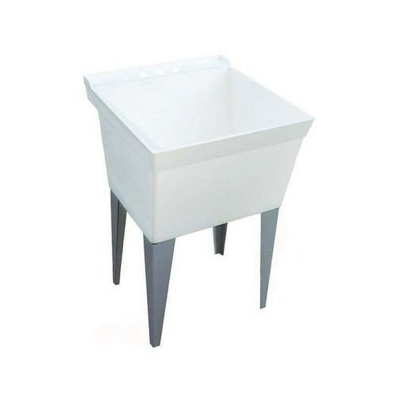 Swan White 22 x 24 Premium Floor Mount Laundry Sink