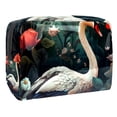 thumbnail image 1 of Swan Waterproof PVC Cosmetic Storage Bag with Zipper, Lightweight, Large Capacity, Printed Design - Travel Bag, Travel Pouch, Round Travel Cosmetic Bag, Travel Pouch for Ladies and Girls, 1 of 6