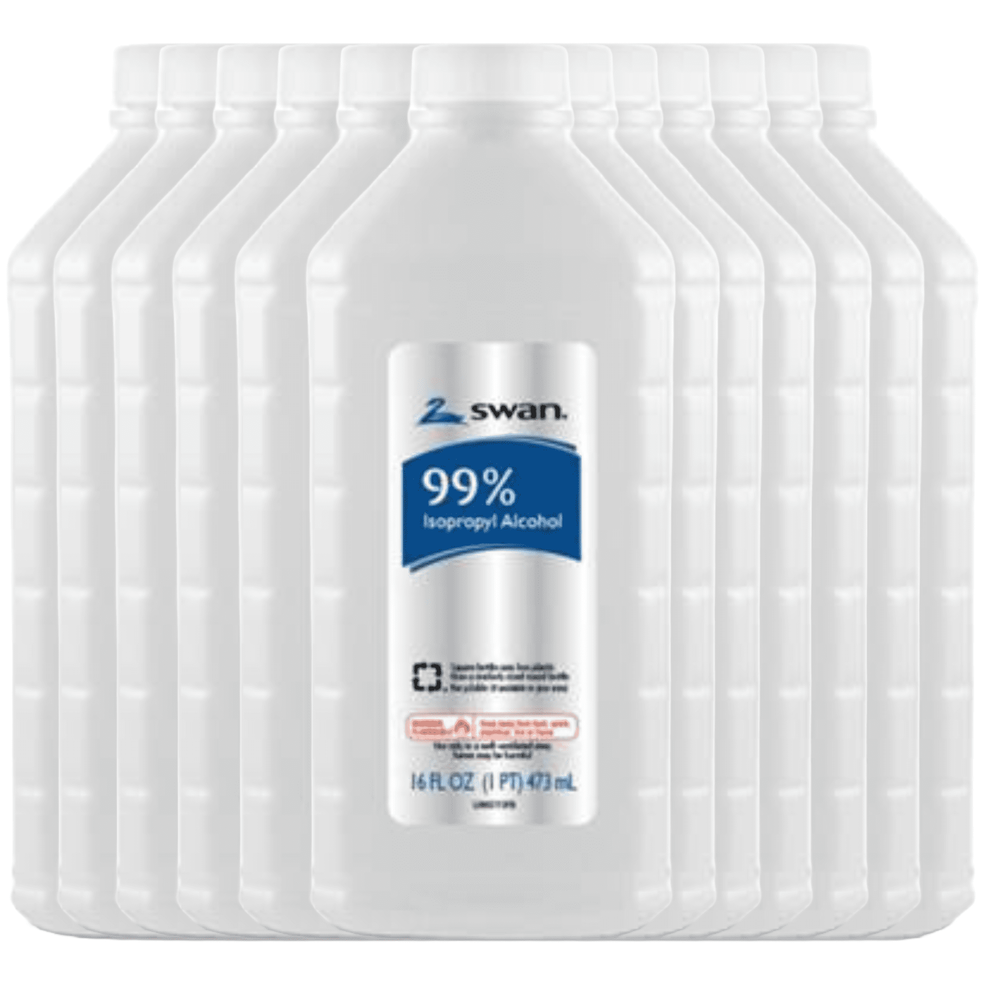 Swan Wellness Isopropyl Rubbing 99 Alcohol 16 Oz. (12 PACK WHOLESALE