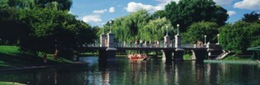 Swan boat in the pond at Boston Public Garden Boston Massachusetts USA Canvas Art - Panoramic Images (36 x 12)