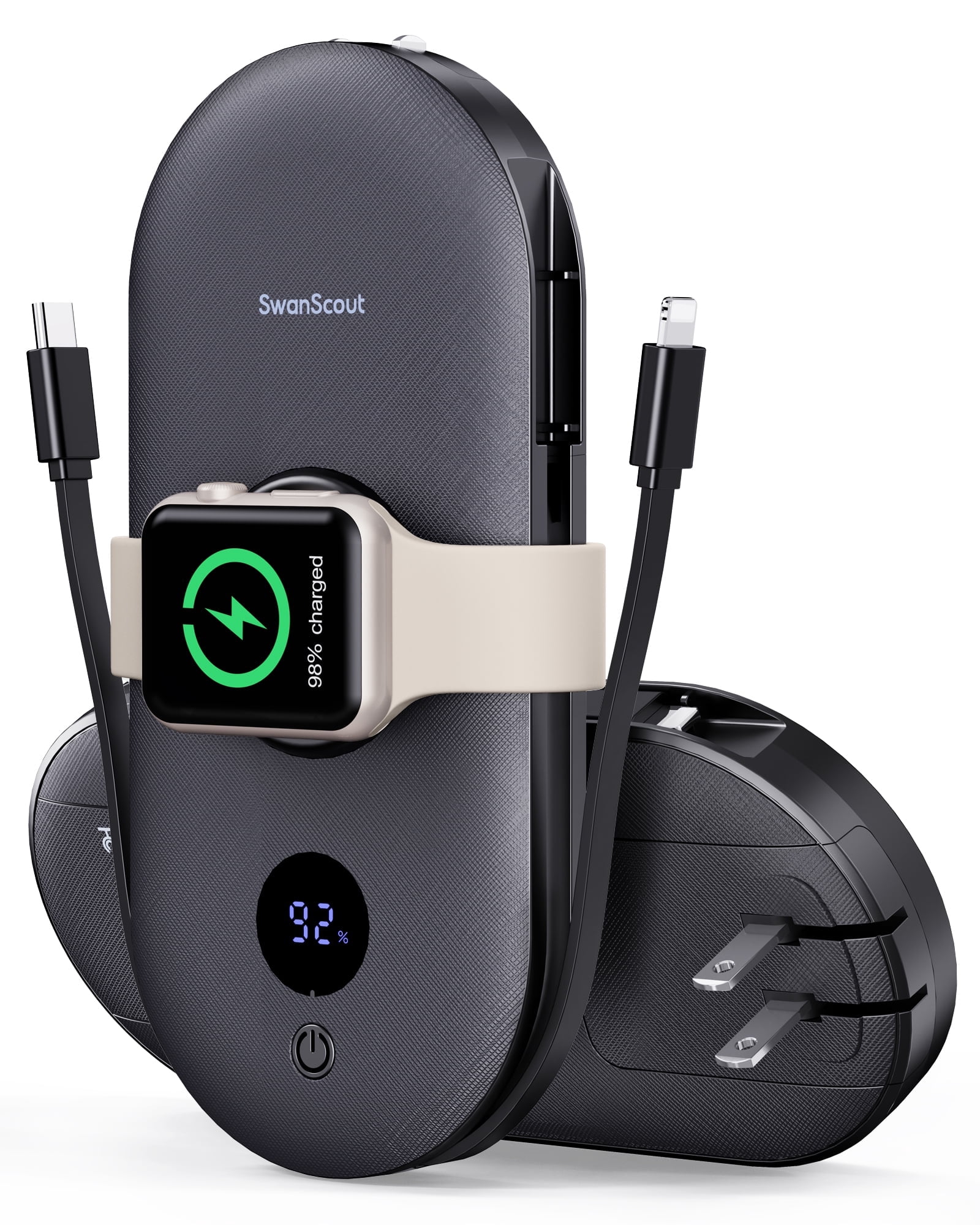SwanScout 10000mAh Power Bank for Apple Watch and Phone