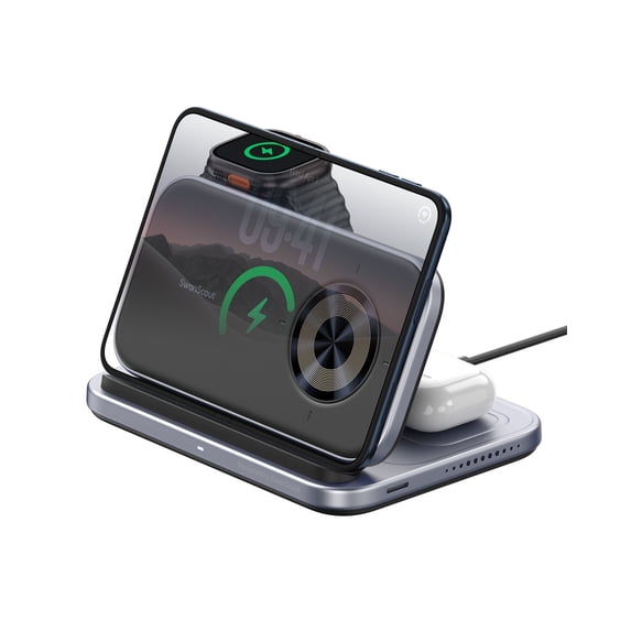 SwanScout 3-in-1 Wireless Charging Station for iPhone Duo, for Apple ...