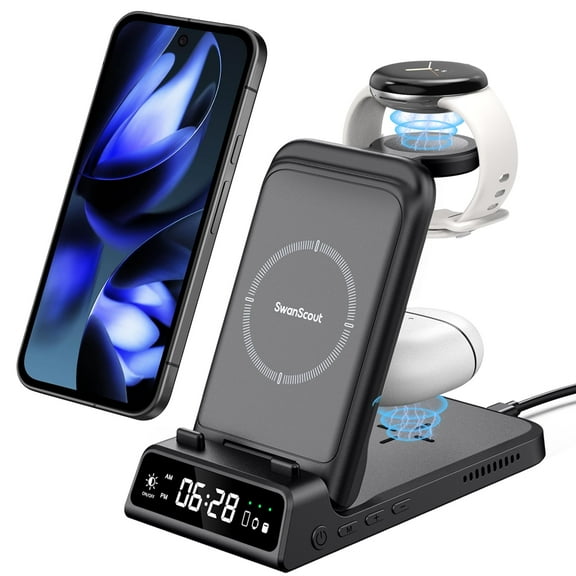 SwanScout Google Pixel 8/8 Pro/7A/Fold/7/7 Pro/6/6 Foldable Wireless Charging Station