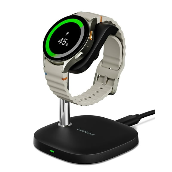 SwanScout Watch Charger Stand for Samsung Watch, Fast Charging for Samsung Galaxy Watch 7/Ultra/6/6 Classic/5/5 Pro/4/3/Active 2, SwanScout 505S