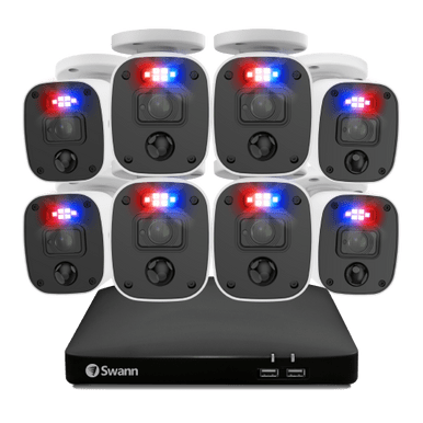 Restored Swann Home 8 Camera 8 Channel 1080p Full HD DVR 1TB HDD Security System with Mic