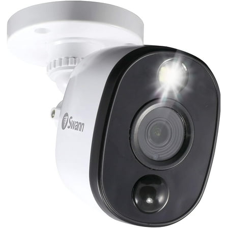 Swann Swann Add-On DVR Wired Bullet PIR Security Camera with Sensor Spotlight, 1080p HD Video, Indoor or Outdoor, Color Night Vision Plus True Detect Heat & Motion Detection