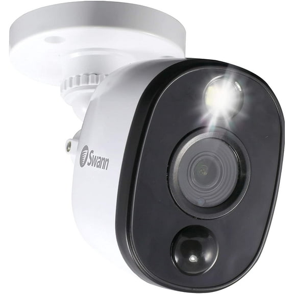 Swann Swann Add-On DVR Wired Bullet PIR Security Camera with Sensor Spotlight, 1080p HD Video, Indoor or Outdoor, Color Night Vision Plus True Detect Heat & Motion Detection