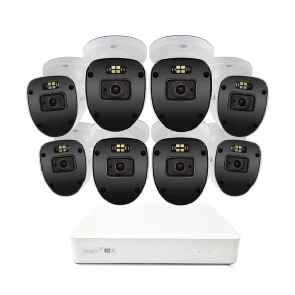 Swann AdvancedX 5MP 8-Channel NVR Security System with 8 Spotlight Bullet IP Cameras