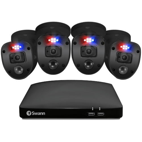 Swann Enforcer Security System 4台カメラ Swann Black Enforcer 4 Camera 8 Channel 1080p Full HD DVR Security
