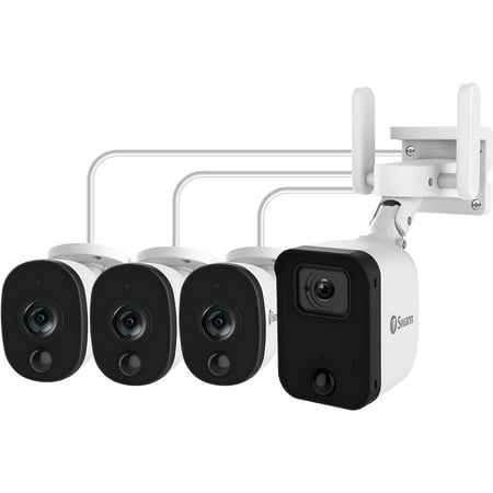 Swann - Fourtify 4 Camera Indoor/Outdoor Wi-Fi Security System
