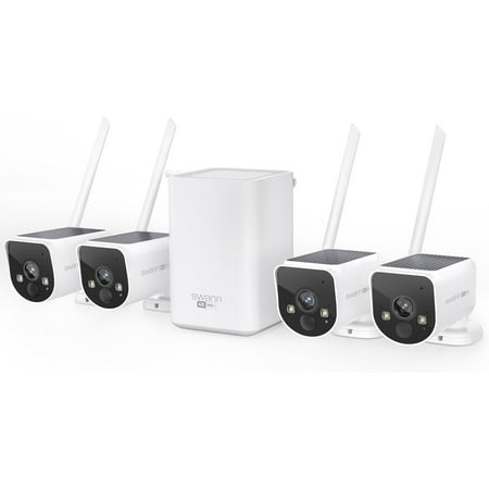 Swann MaxRanger4K Solar 4 Camera Security System with Longest Range Wireless