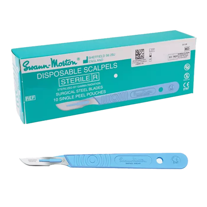 Swann-Morton #10 Non Sterile Disposable Scalpels With Blade Original Expired