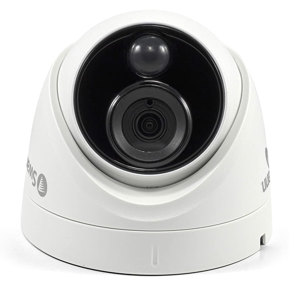 Swann PIR Dome Security Camera, 4K Ultra HD Surveillance Cam w/Night Vision, Indoor/Outdoor, Heat & Motion Sensing, Add to DVR, SWPRO-4KMSD