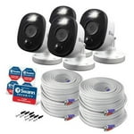 Swann SRPRO-1080MSFBWB4 4 Pack of SWPRO-1080MSFB BNC add on/Replacement Cameras 1080P with Sensor Warning Light, Requires Certain DVR to Work, See Details for Compatibility